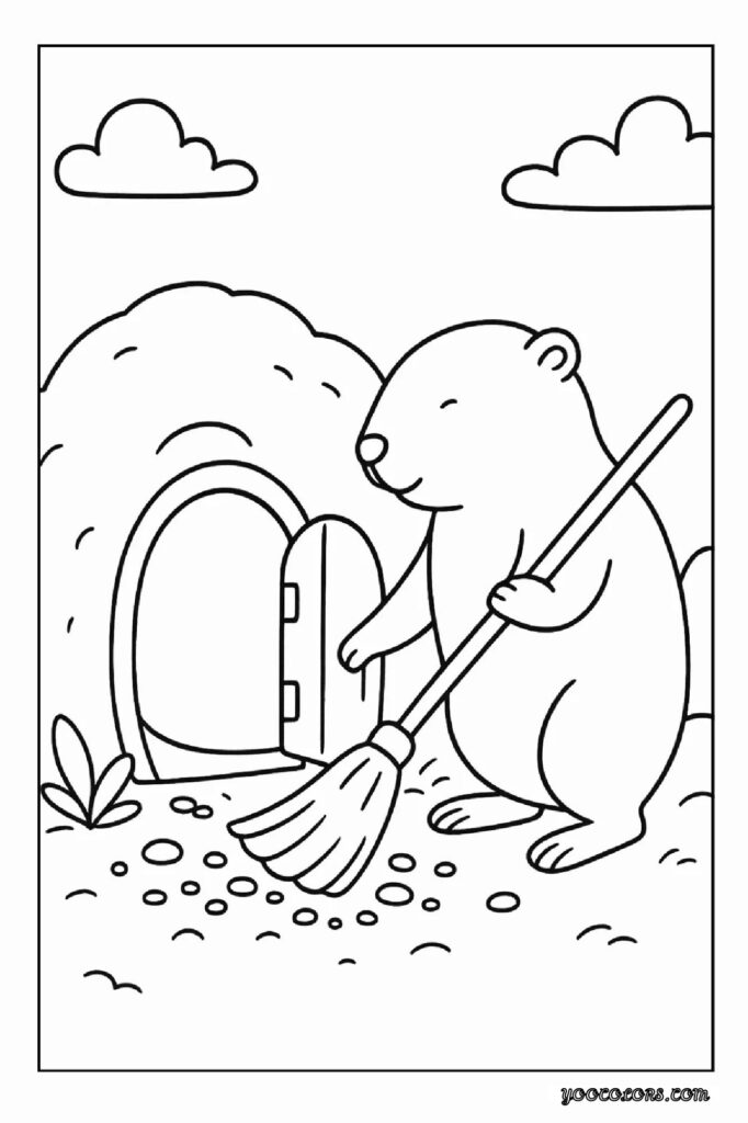 Groundhog Day Coloring Pages: A Fun, Screen-Free Winter Activity Kids Love 4 Groundhog Day Coloring Pages 27 pdf