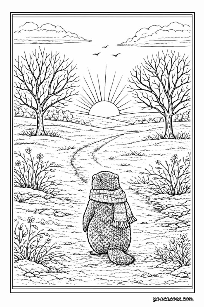 Groundhog Day Coloring Pages: A Fun, Screen-Free Winter Activity Kids Love 5 Groundhog Day Coloring Pages 28 pdf