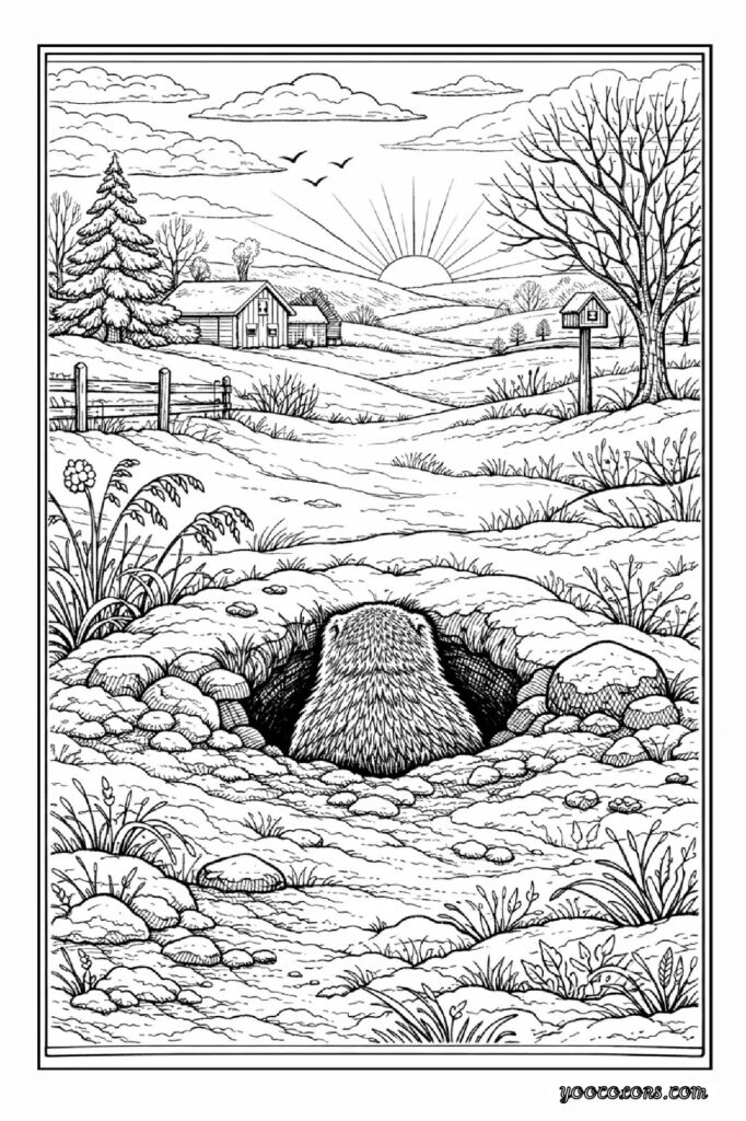 Groundhog Day Coloring Pages: A Fun, Screen-Free Winter Activity Kids Love 2 Groundhog Day Coloring Pages 29 pdf