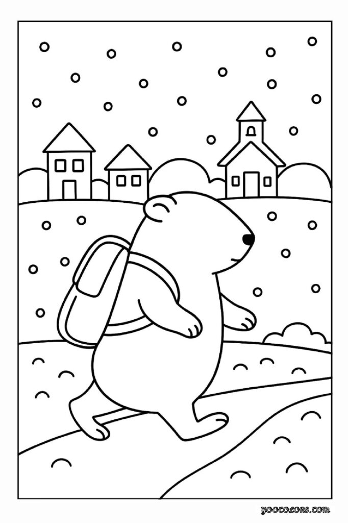 Groundhog Day Coloring Pages: A Fun, Screen-Free Winter Activity Kids Love 27 Groundhog Day Coloring Pages 6 pdf