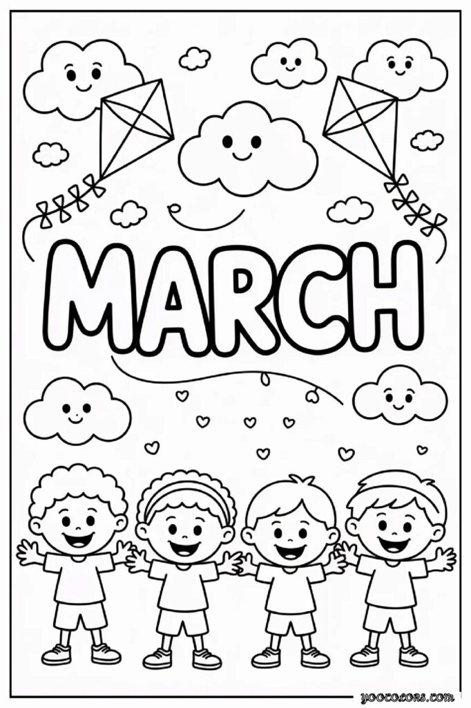 March Coloring Pages: Fun, Educational & Screen-Free Printables for Kids 21 MARCH COLORING PAGES 20 pdf