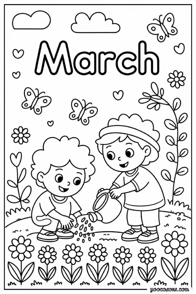 March Coloring Pages: Fun, Educational & Screen-Free Printables for Kids 23 MARCH COLORING PAGES 22 pdf