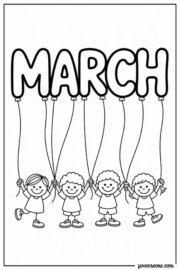 March Coloring Pages: Fun, Educational & Screen-Free Printables for Kids 25 MARCH COLORING PAGES 24 pdf
