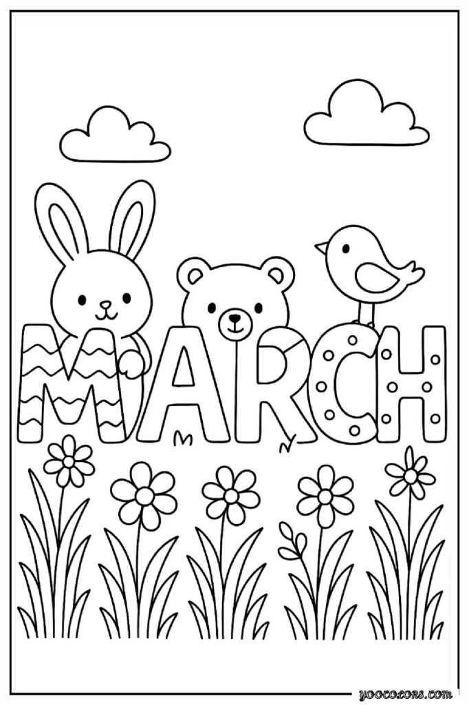 March Coloring Pages: Fun, Educational & Screen-Free Printables for Kids 30 MARCH COLORING PAGES 31 pdf