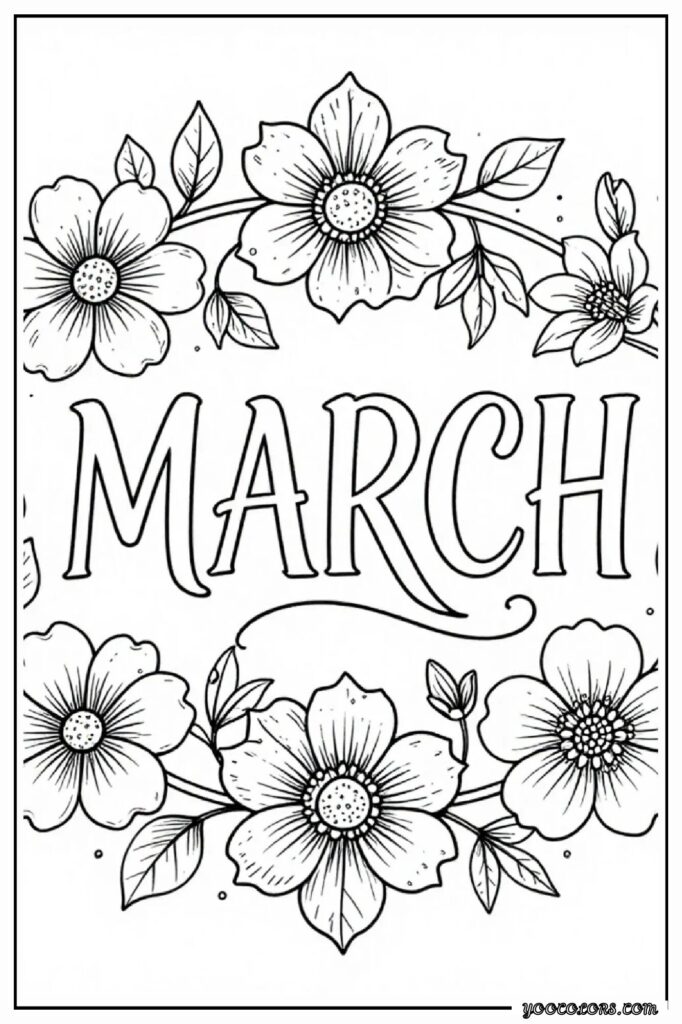March Coloring Pages: Fun, Educational & Screen-Free Printables for Kids 36 MARCH COLORING PAGES 35 pdf