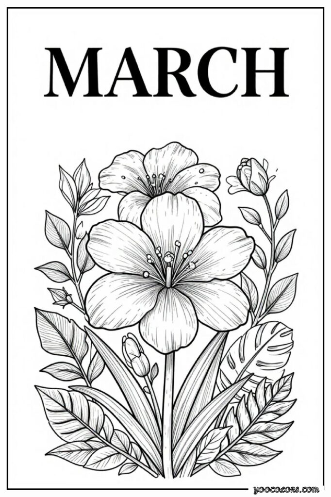March Coloring Pages: Fun, Educational & Screen-Free Printables for Kids 34 MARCH COLORING PAGES 37 pdf