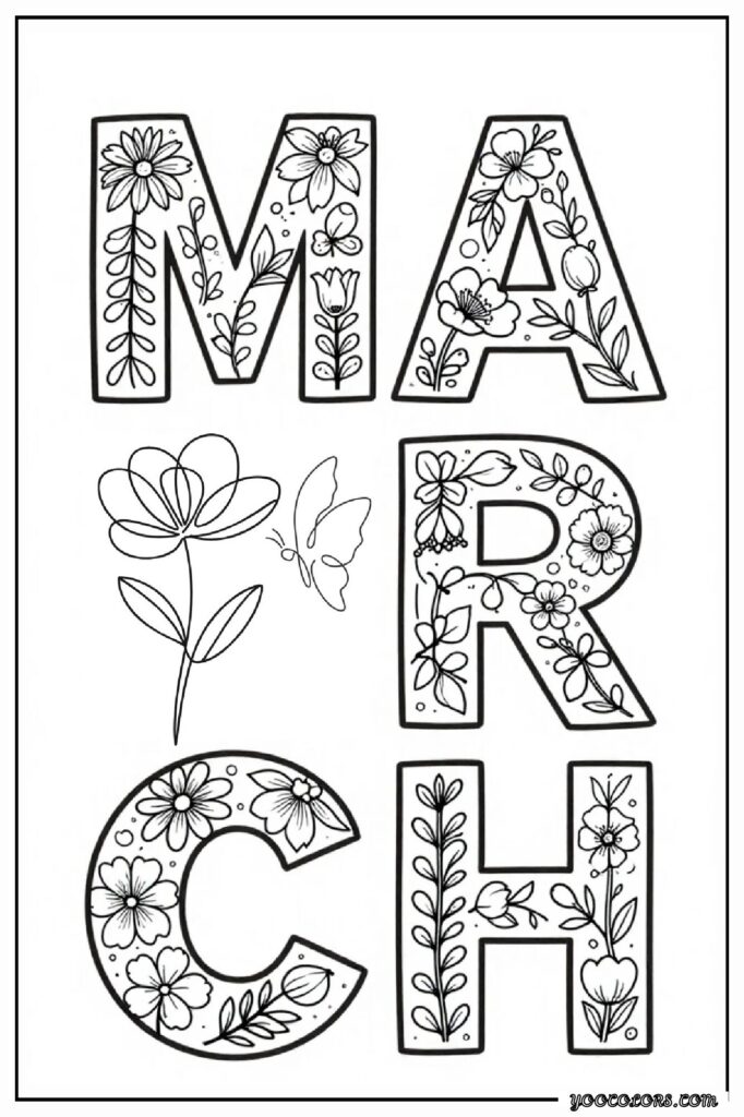 March Coloring Pages: Fun, Educational & Screen-Free Printables for Kids 38 MARCH COLORING PAGES 41 pdf