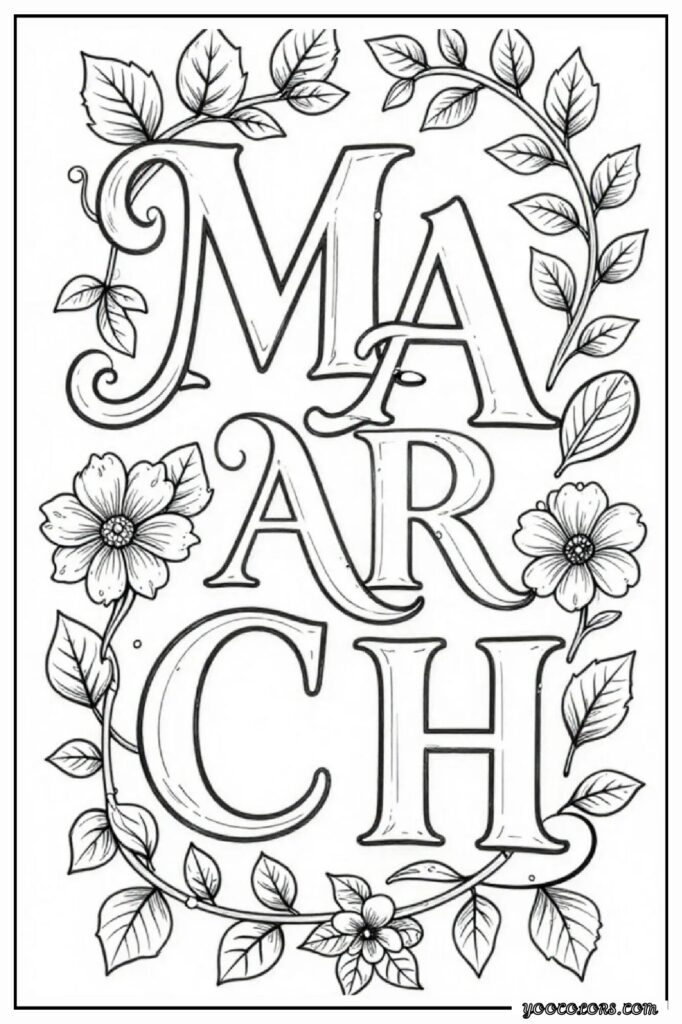 March Coloring Pages: Fun, Educational & Screen-Free Printables for Kids 41 MARCH COLORING PAGES 42 pdf