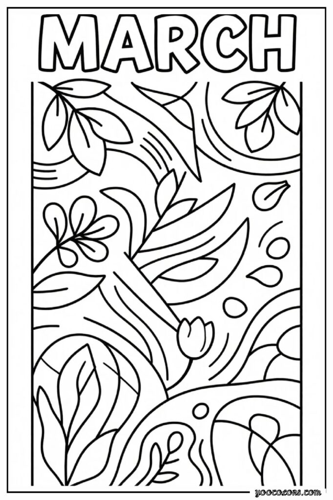 March Coloring Pages: Fun, Educational & Screen-Free Printables for Kids 40 MARCH COLORING PAGES 43 pdf