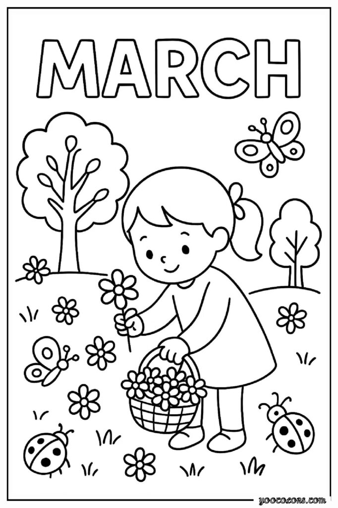March Coloring Pages: Fun, Educational & Screen-Free Printables for Kids 11 MARCH COLORING PAGES 9 1 pdf