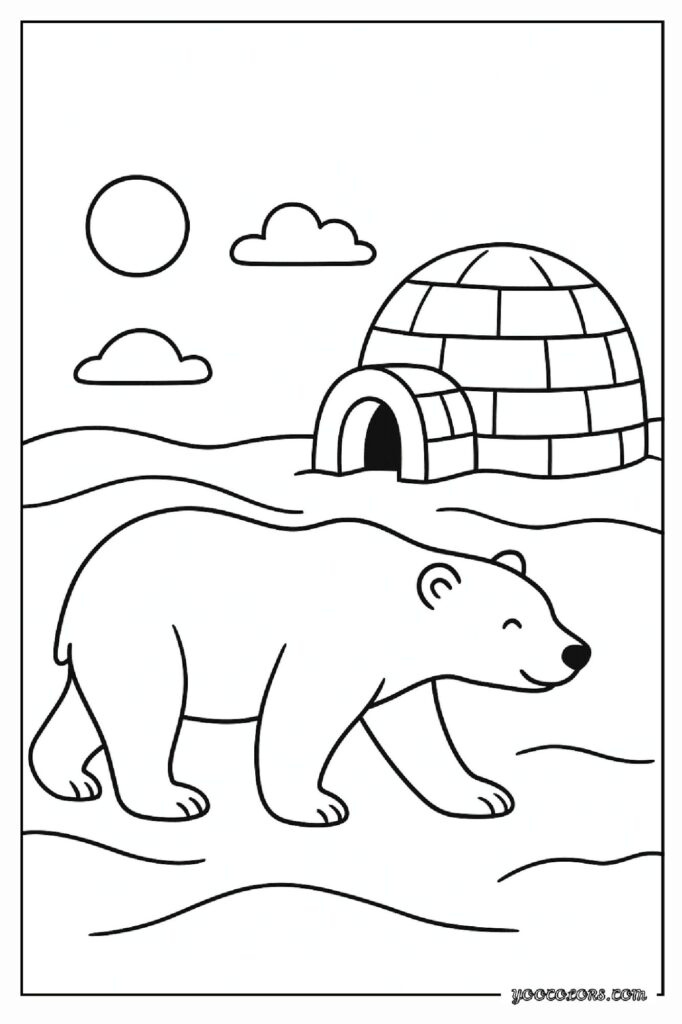 40 Polar Bear Coloring Pages: Cozy Winter Fun You Can Print Today 18 Polar bear coloring pages 16 pdf