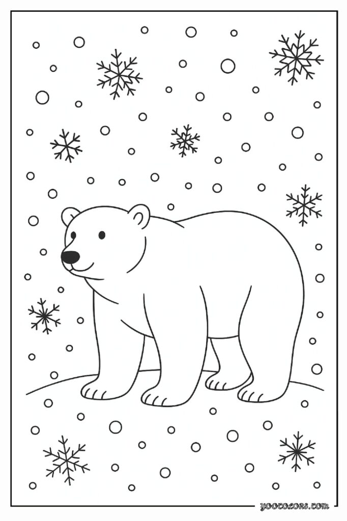 40 Polar Bear Coloring Pages: Cozy Winter Fun You Can Print Today 17 Polar bear coloring pages 17 pdf