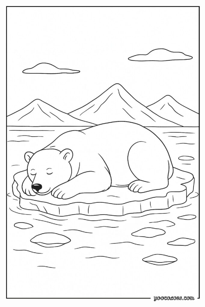 40 Polar Bear Coloring Pages: Cozy Winter Fun You Can Print Today 20 Polar bear coloring pages 18 pdf