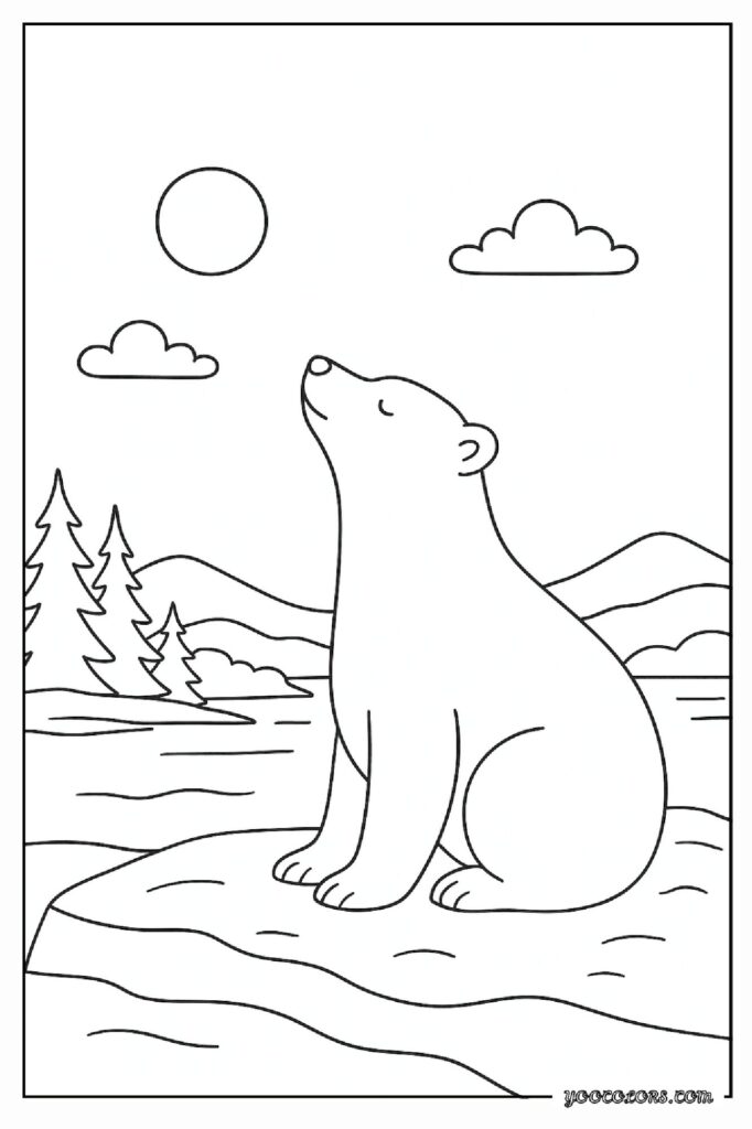 40 Polar Bear Coloring Pages: Cozy Winter Fun You Can Print Today 22 Polar bear coloring pages 20 pdf