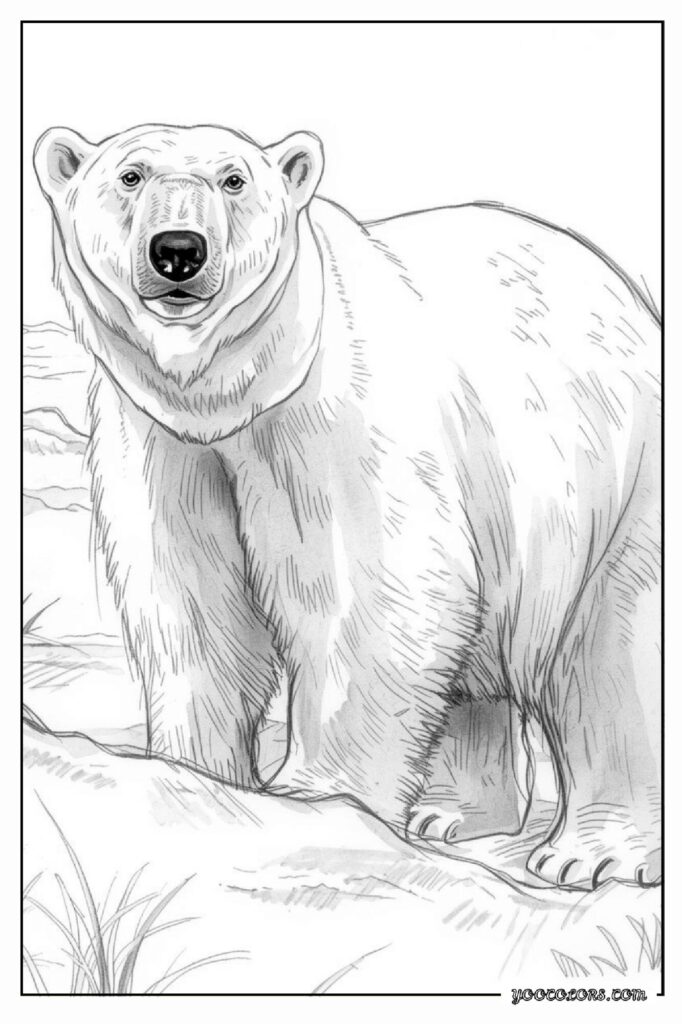 40 Polar Bear Coloring Pages: Cozy Winter Fun You Can Print Today 28 Polar bear coloring pages 26 pdf