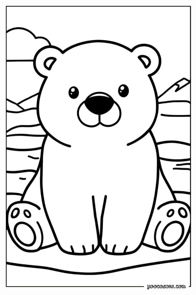 40 Polar Bear Coloring Pages: Cozy Winter Fun You Can Print Today 30 Polar bear coloring pages 29 pdf