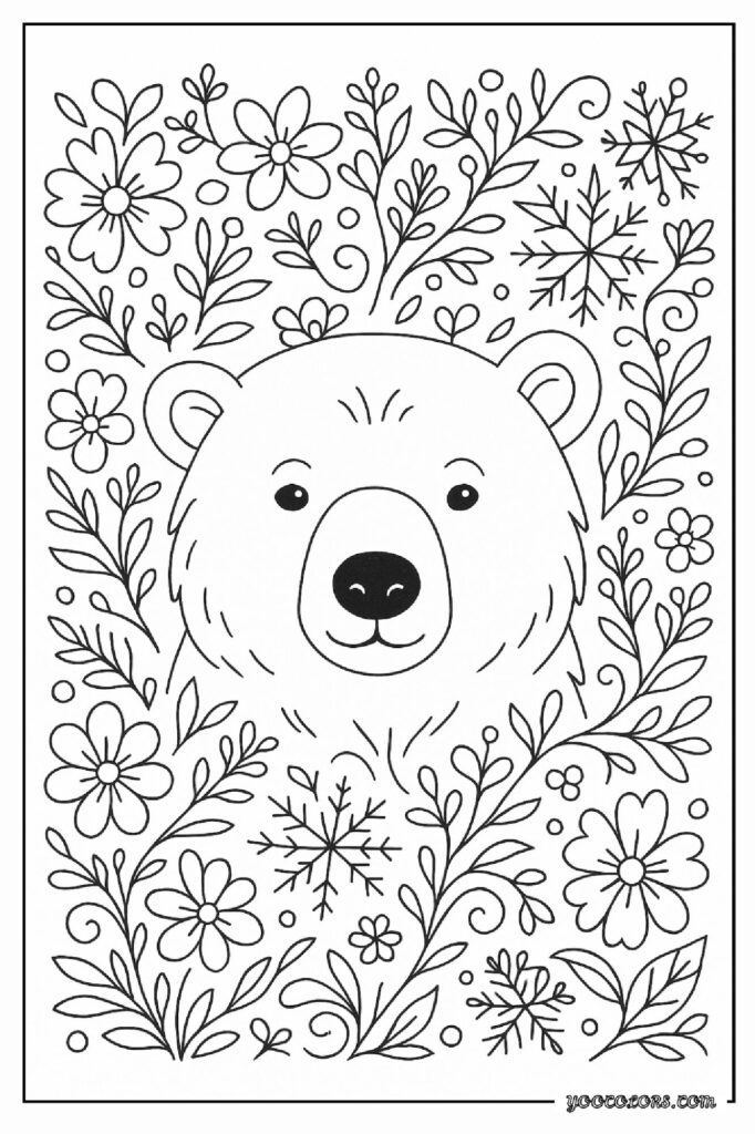 40 Polar Bear Coloring Pages: Cozy Winter Fun You Can Print Today 32 Polar bear coloring pages 31 pdf