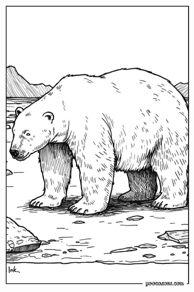 40 Polar Bear Coloring Pages: Cozy Winter Fun You Can Print Today 36 Polar bear coloring pages 35 pdf