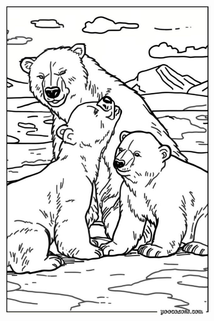 40 Polar Bear Coloring Pages: Cozy Winter Fun You Can Print Today 35 Polar bear coloring pages 36 pdf