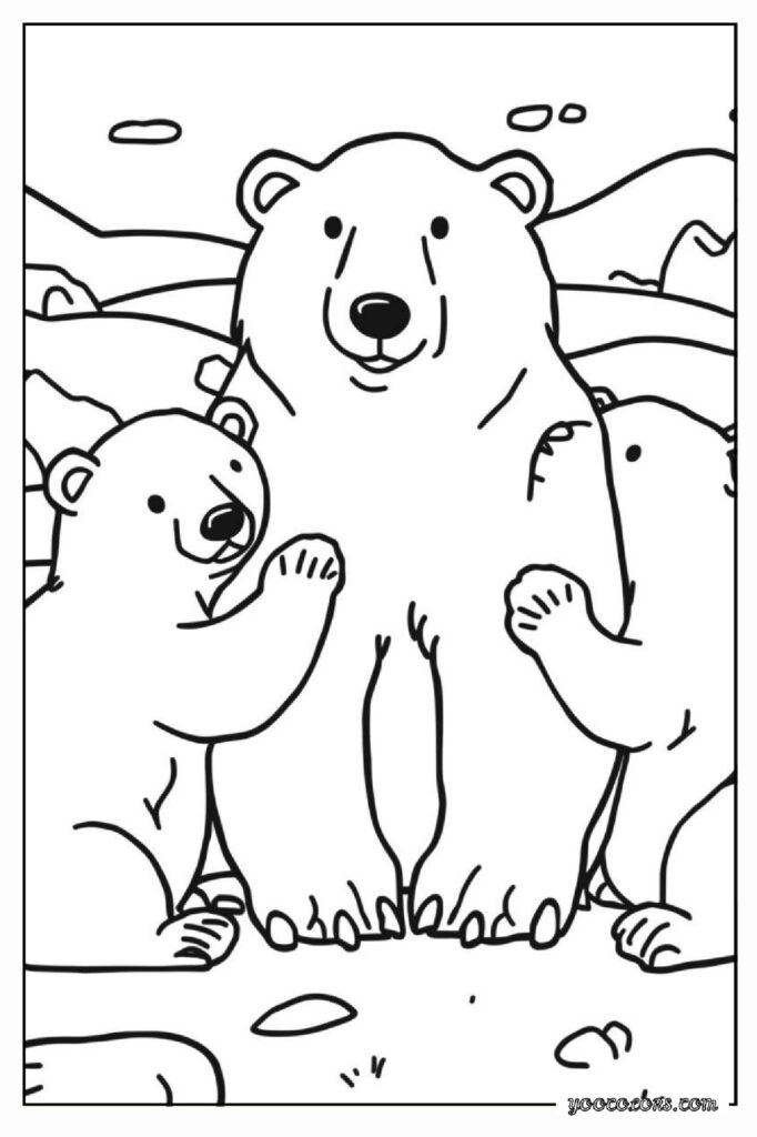 40 Polar Bear Coloring Pages: Cozy Winter Fun You Can Print Today 39 Polar bear coloring pages 40 pdf
