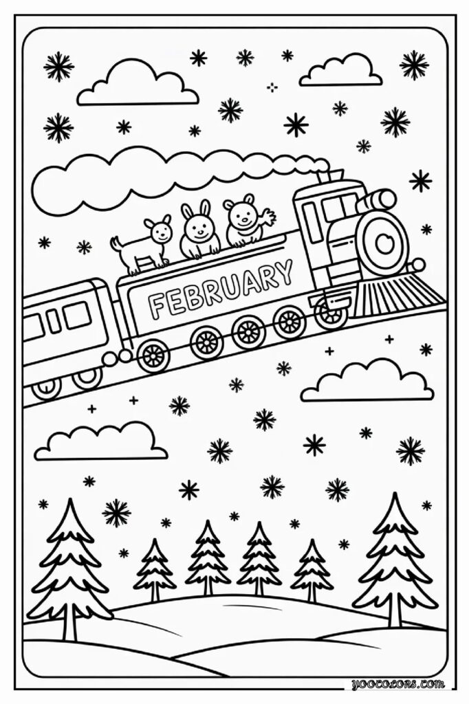 February Coloring Pages: Cozy Winter Fun, Love-Themed Art, and Creative Moments 9 february coloring pages 10 pdf