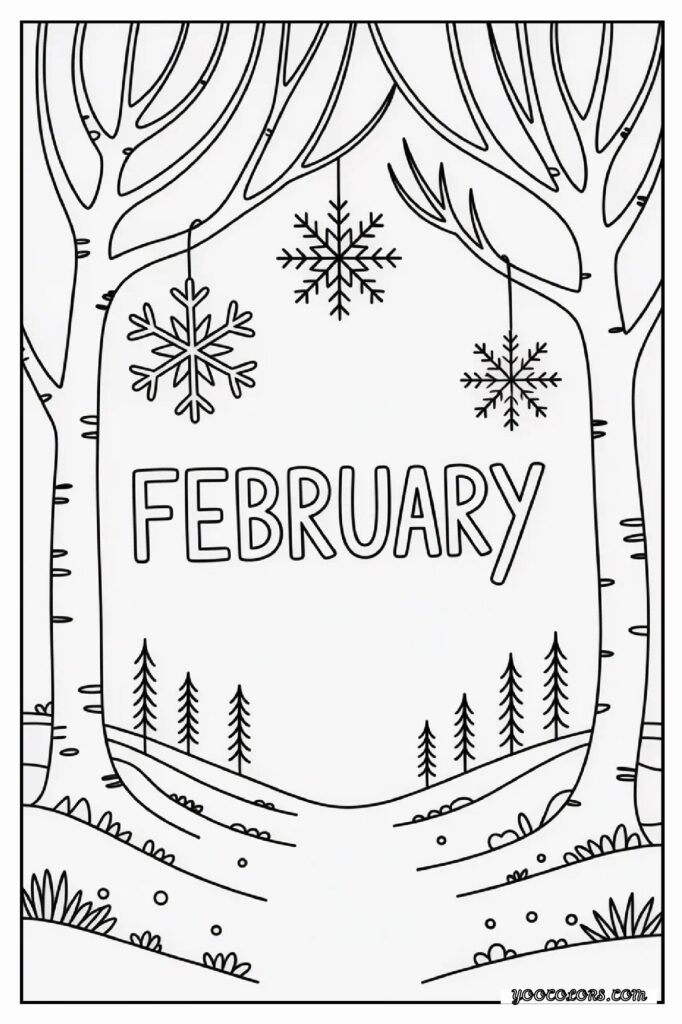 February Coloring Pages: Cozy Winter Fun, Love-Themed Art, and Creative Moments 12 february coloring pages 11 pdf