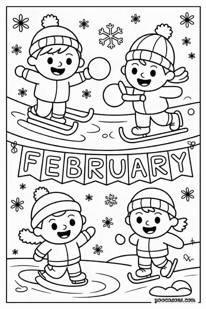 February Coloring Pages: Cozy Winter Fun, Love-Themed Art, and Creative Moments 11 february coloring pages 12 pdf