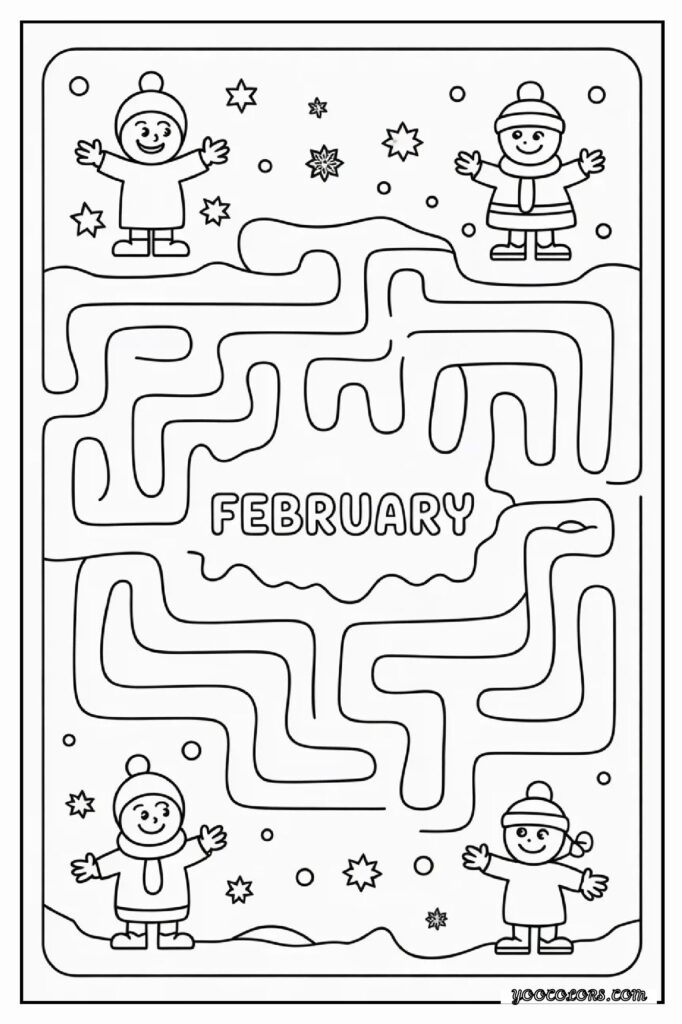 February Coloring Pages: Cozy Winter Fun, Love-Themed Art, and Creative Moments 16 february coloring pages 15 pdf