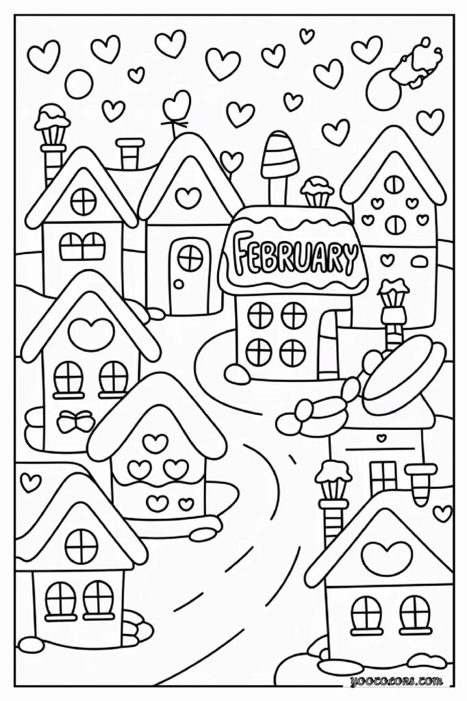 February Coloring Pages: Cozy Winter Fun, Love-Themed Art, and Creative Moments 18 february coloring pages 17 pdf