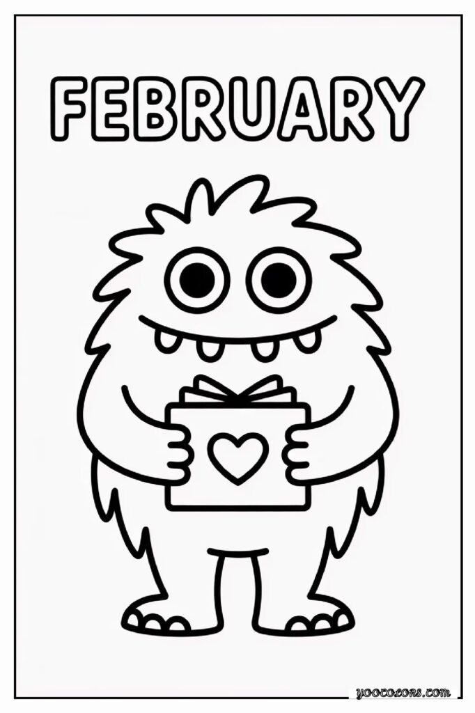 February Coloring Pages: Cozy Winter Fun, Love-Themed Art, and Creative Moments 5 february coloring pages 4 pdf