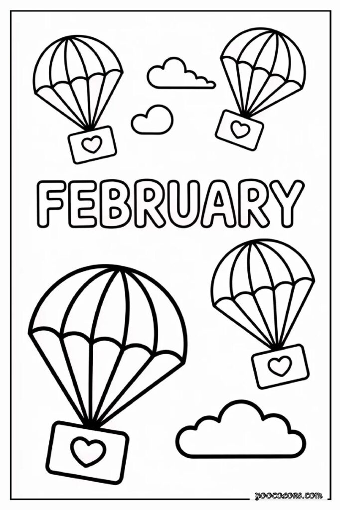February Coloring Pages: Cozy Winter Fun, Love-Themed Art, and Creative Moments 7 february coloring pages 5 pdf