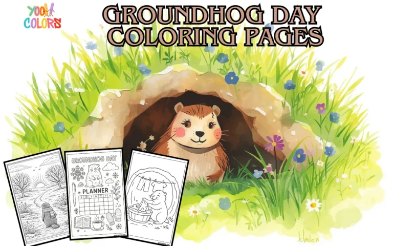 Groundhog Day Coloring Pages