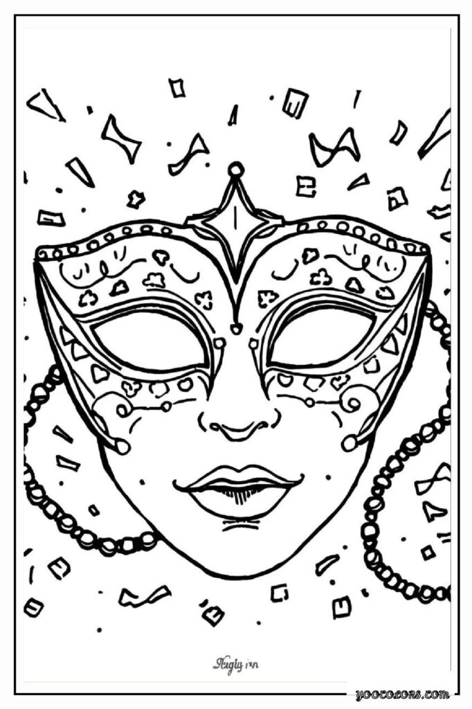 Mardi Gras Coloring Pages: Fun, Festive & Creative Printables for Kids 13 mardi gras COLORING PAGES 10 pdf
