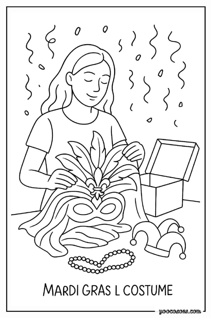 Mardi Gras Coloring Pages: Fun, Festive & Creative Printables for Kids 10 mardi gras COLORING PAGES 9 pdf