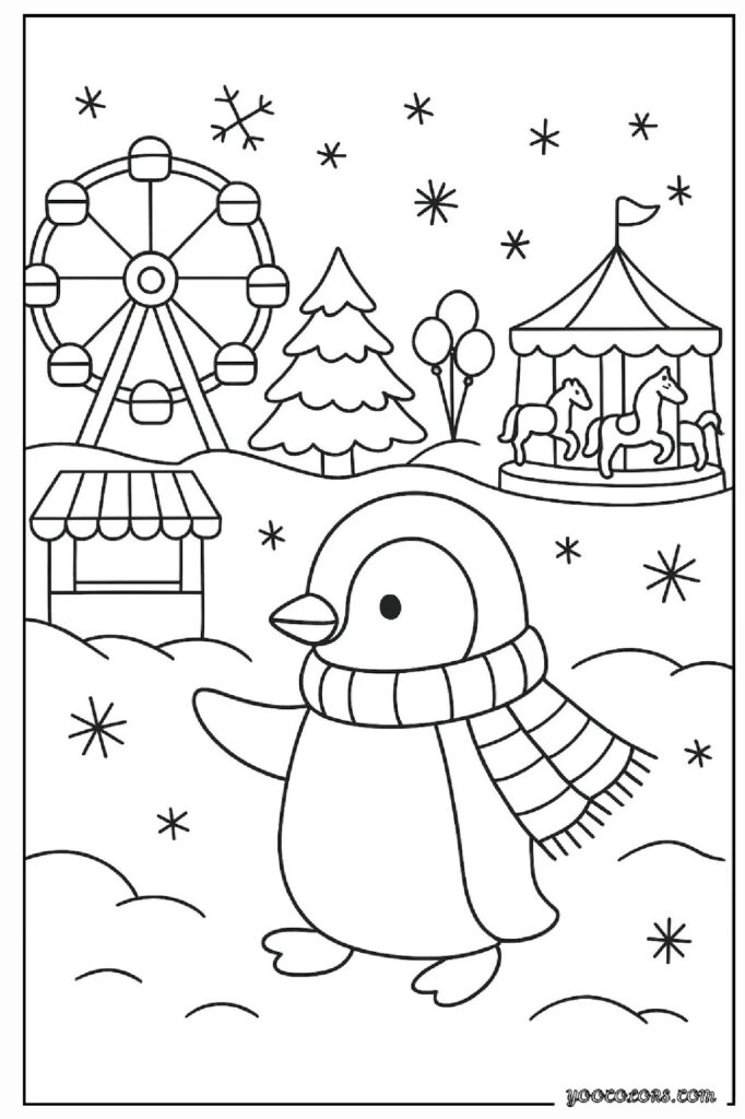 Penguin Coloring Pages: Simple Creative Fun for Everyone 4 penguine coloring pages 8 pdf
