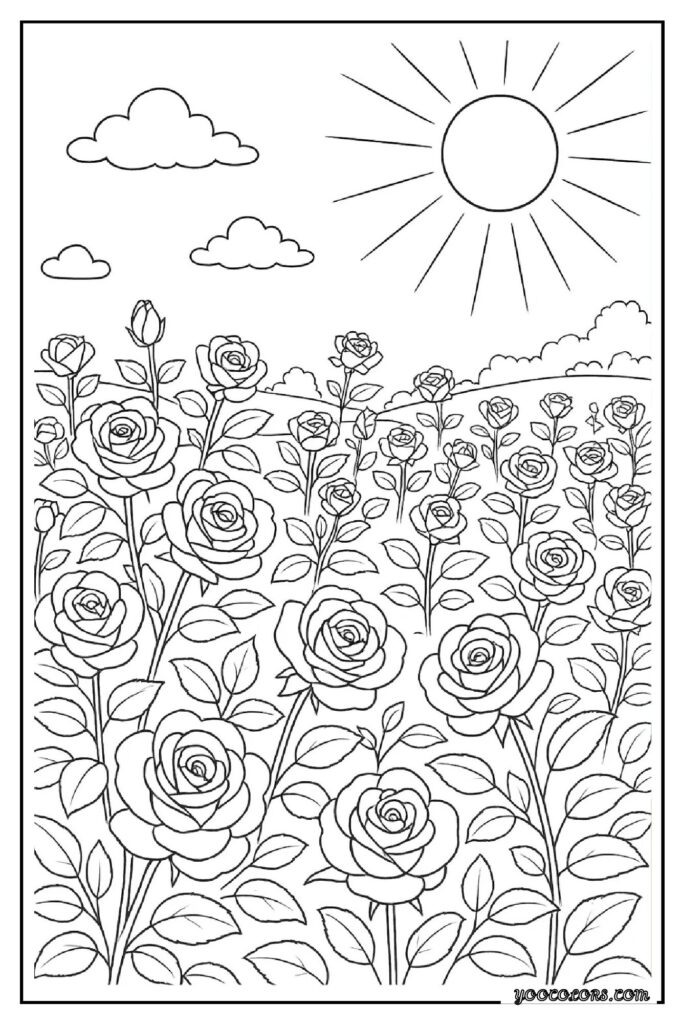 Rose Coloring Pages: A Timeless, Creative Escape for Kids and Adults 13 rose coloring pages 12 pdf