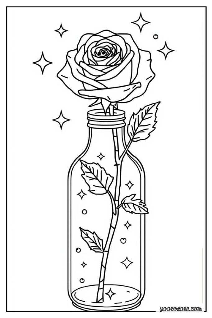 Rose Coloring Pages: A Timeless, Creative Escape for Kids and Adults 17 rose coloring pages 16 pdf