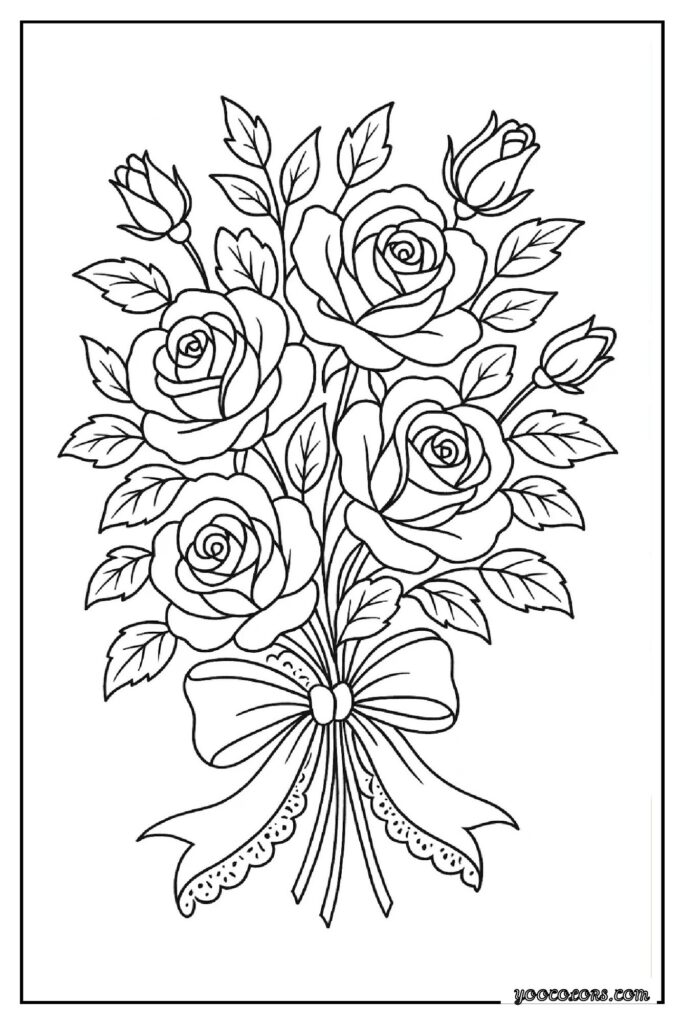 Rose Coloring Pages: A Timeless, Creative Escape for Kids and Adults 16 rose coloring pages 17 pdf