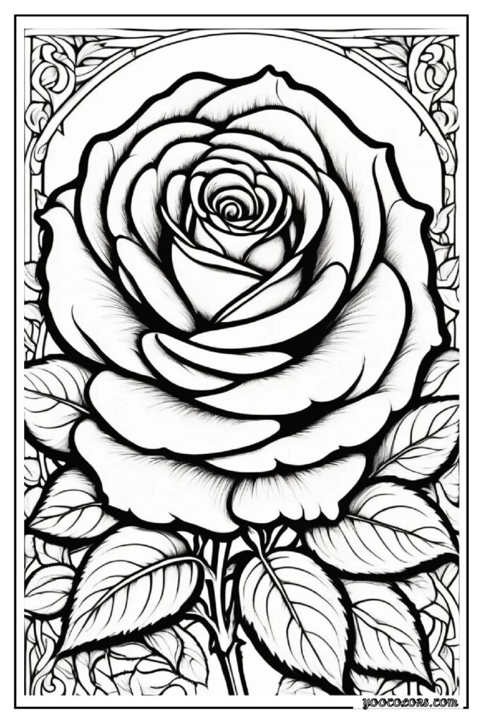 Rose Coloring Pages: A Timeless, Creative Escape for Kids and Adults 7 rose coloring pages 3 pdf