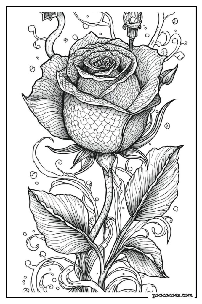Rose Coloring Pages: A Timeless, Creative Escape for Kids and Adults 4 rose coloring pages 4 pdf
