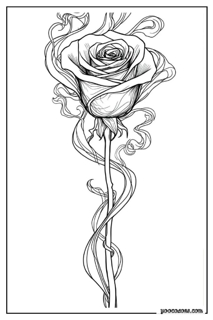 Rose Coloring Pages: A Timeless, Creative Escape for Kids and Adults 10 rose coloring pages 7 pdf