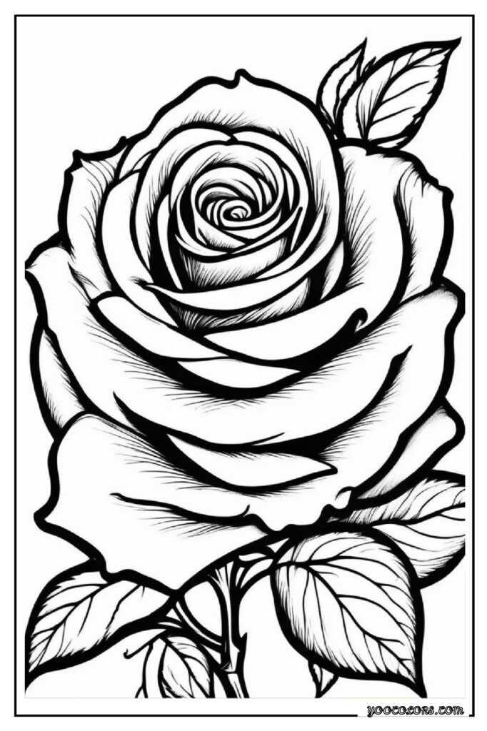 Rose Coloring Pages: A Timeless, Creative Escape for Kids and Adults 3 rose coloring pages pdf