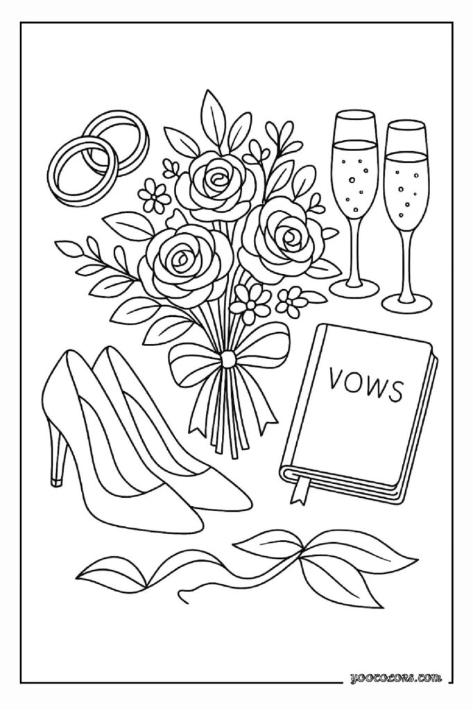 Wedding Coloring Pages: A Sweet, Screen-Free Activity Kids and Adults Will Love 19 wedding coloring pages 14 pdf