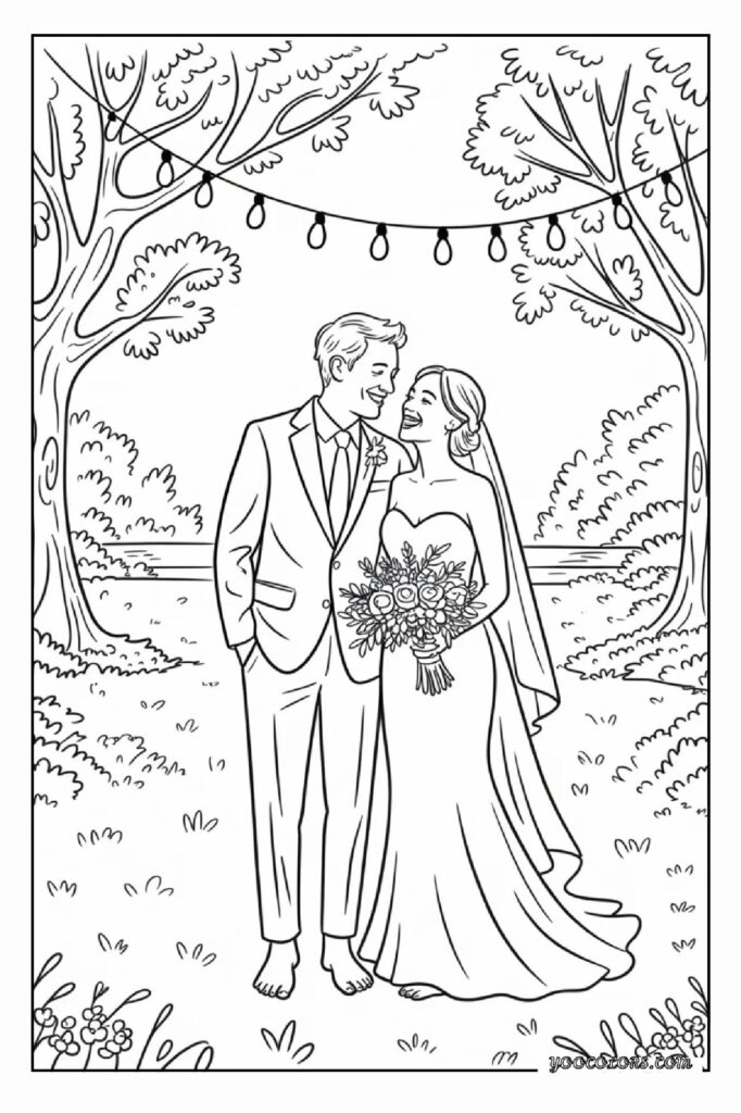 Wedding Coloring Pages: A Sweet, Screen-Free Activity Kids and Adults Will Love 17 wedding coloring pages 16 pdf