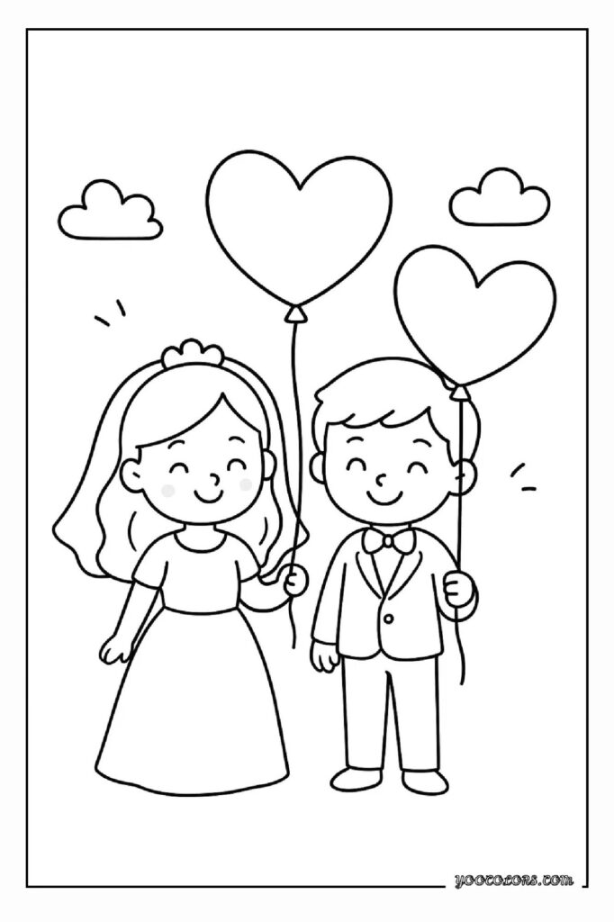Wedding Coloring Pages: A Sweet, Screen-Free Activity Kids and Adults Will Love 27 wedding coloring pages 2 pdf