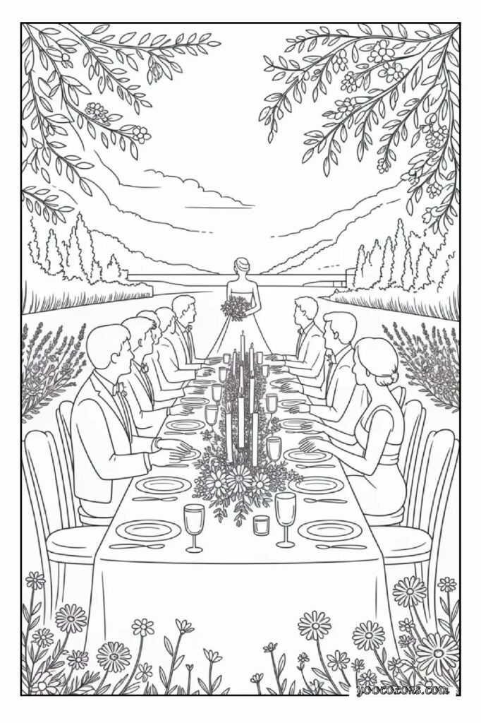 Wedding Coloring Pages: A Sweet, Screen-Free Activity Kids and Adults Will Love 10 wedding coloring pages 24 pdf