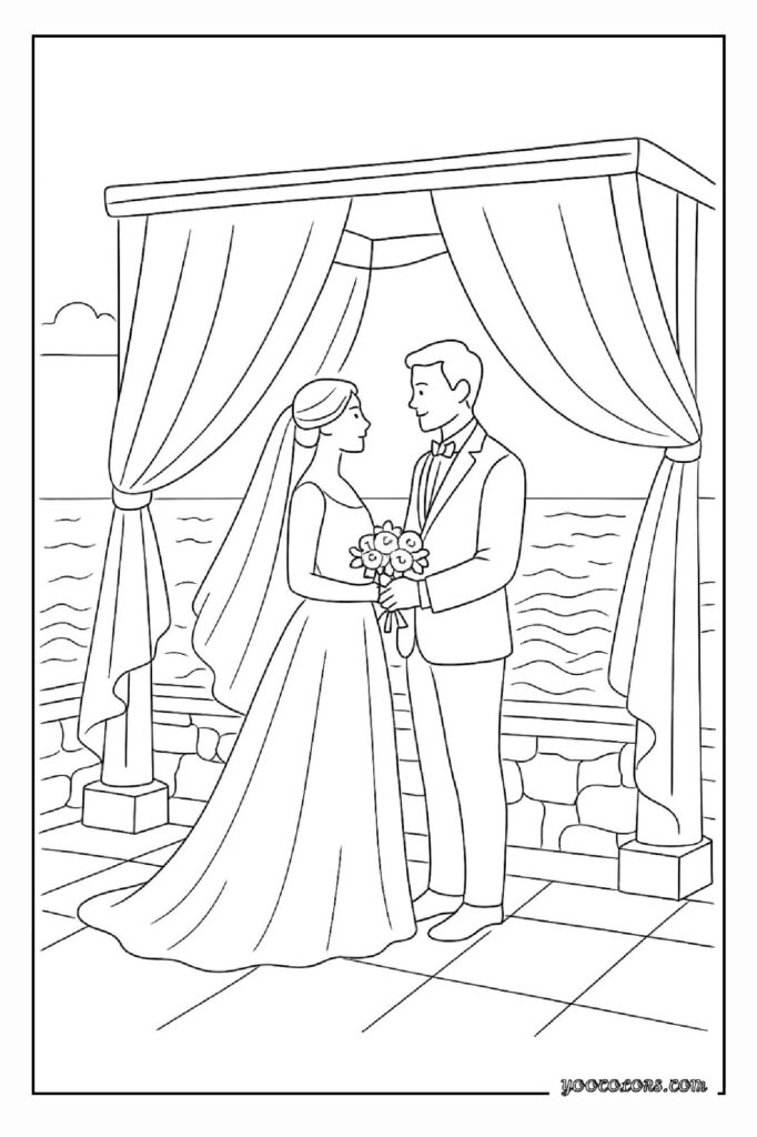 Wedding Coloring Pages: A Sweet, Screen-Free Activity Kids and Adults Will Love 7 wedding coloring pages 27 1 pdf