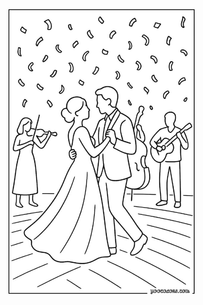 Wedding Coloring Pages: A Sweet, Screen-Free Activity Kids and Adults Will Love 25 wedding coloring pages 4 pdf