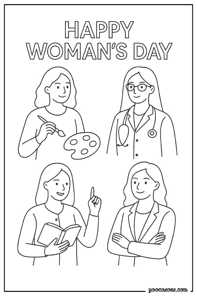 Women’s Day Coloring Pages: A Fun & Empowering Way to Celebrate Strong Women 🌸 10 womens day coloring pages 10 pdf