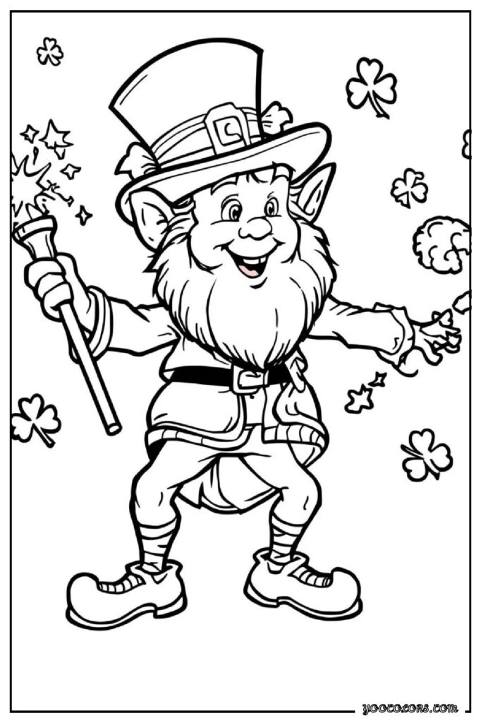 Leprechaun Coloring Pages: A Fun, Screen-Free Way to Celebrate St. Patrick’s Day 🍀 8 leprechaun coloring pagess 7 pdf